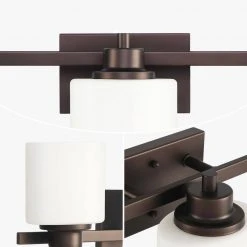 Sage 24 in. 3-Lights Modern Contemporary Antique Bronze Bathroom Vanity Lights with Oval Cylinder Shape Opal Glass Shade by TRIBESIGNS WAY TO ORIGIN -Outlet OttLite Store antique bronze tribesigns way to origin vanity lighting hd sf0040 1f 1000