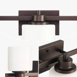 Sage 33.25 in. 4-Lights Modern Antique Bronze Bathroom Vanity Lights with Oval Cylinder Shape Opal Glass Shade by TRIBESIGNS WAY TO ORIGIN -Outlet OttLite Store antique bronze tribesigns way to origin vanity lighting hd sf0042 4f 1000