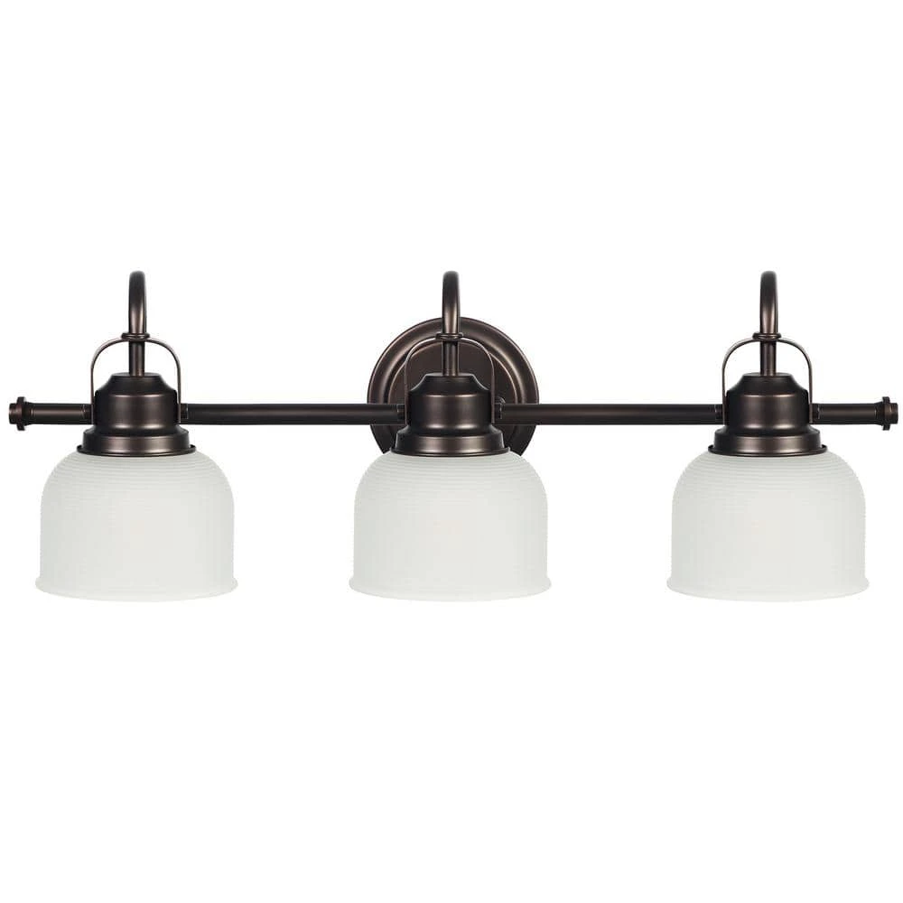 Sabine 25 in. 3-Lights Transitional Antique Bronze Bathroom Vanity Lights with Dome Shape Prismatic Frosted Glass Shade by TRIBESIGNS WAY TO ORIGIN 1 Sabine 25 in. 3-Lights Transitional Antique Bronze Bathroom Vanity Lights with Dome Shape Prismatic Frosted Glass Shade by TRIBESIGNS WAY TO ORIGIN