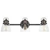Sadie 24.75 in. 3-Lights Modern Coastal Antique Bronze Bathroom Vanity Lights with Bowl Shape Clear Glass Shade by TRIBESIGNS WAY TO ORIGIN