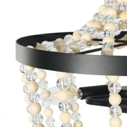 Bailey 3-Light 15.35 in. Black Beige Crystal Semi-Flush Mount Light by TRIBESIGNS WAY TO ORIGIN -Outlet OttLite Store beige tribesigns way to origin flush mount lights hd sf0131zy 4f 1000