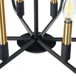 Bailey 6-Lights Black and Gold Caged Chandelier by TRIBESIGNS WAY TO ORIGIN -Outlet OttLite Store black bronze tribesigns way to origin chandeliers hd zyz15 21 1f 1000