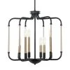 Bailey 6-Lights Black and Gold Caged Chandelier by TRIBESIGNS WAY TO ORIGIN