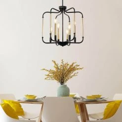 Bailey 6-Lights Black and Gold Caged Chandelier by TRIBESIGNS WAY TO ORIGIN -Outlet OttLite Store black bronze tribesigns way to origin chandeliers hd zyz15 21 c3 1000