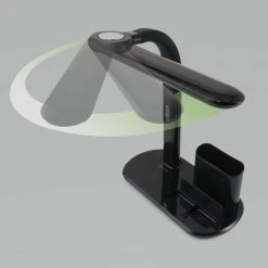 12.4 in. to 21 in. Adjustable, Pivoting Shade LED Banker's Lamp, Black by OttLite -Outlet OttLite Store black ottlite desk lamps 277g59 shpr 1f 1000