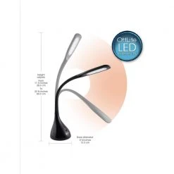 11.25 in. LED Creative Curves Black Desk Lamp by OttLite 9 11.25 in. LED Creative Curves Black Desk Lamp by OttLite -Outlet OttLite Store black ottlite desk lamps a30g59 ffp 44 1000