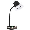 8 in. Black Shine LED Desk Lamp with Wireless Charging by OttLite