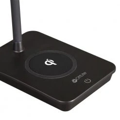 15.5 in. Black Wellness Series Infuse LED Desk Lamp with Wireless and USB Charging by OttLite -Outlet OttLite Store black ottlite desk lamps csa26kuq shpr 44 1000