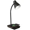 15.5 in. Black Wellness Series Infuse LED Desk Lamp with Wireless and USB Charging by OttLite