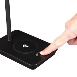 15.5 in. Black Wellness Series Infuse LED Desk Lamp with Wireless and USB Charging by OttLite -Outlet OttLite Store black ottlite desk lamps csa26kuq shpr 76 1000