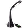10 in. Black Swerve LED Desk Lamp with 3 Color Modes with USB Port by OttLite