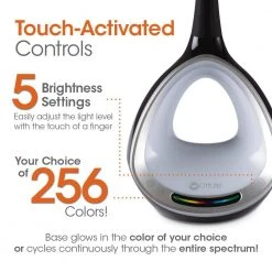 16 in. Black LED Desk Lamp with Color Changing Tunnel and USB by OttLite -Outlet OttLite Store black ottlite desk lamps cy4g59 ffp fa 1000