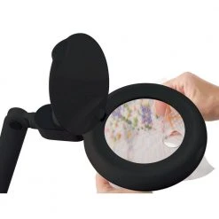 14 in., Black Space-Saving LED Magnifier Desk Lamp by OttLite -Outlet OttLite Store black ottlite desk lamps g97bgc ffp 1f 1000