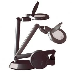 14 in., Black Space-Saving LED Magnifier Desk Lamp by OttLite -Outlet OttLite Store black ottlite desk lamps g97bgc ffp 4f 1000