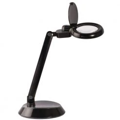 14 in., Black Space-Saving LED Magnifier Desk Lamp by OttLite