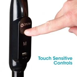 40 in. Black Adjustable LED Floor Lamp with USB and Tablet Stand by OttLite -Outlet OttLite Store black ottlite floor lamps cs6g5c shpr 44 1000