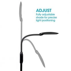 40 in. Black Adjustable LED Floor Lamp with USB and Tablet Stand by OttLite -Outlet OttLite Store black ottlite floor lamps cs6g5c shpr 76 1000