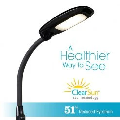 40 in. Black Adjustable LED Floor Lamp with USB and Tablet Stand by OttLite -Outlet OttLite Store black ottlite floor lamps cs6g5c shpr c3 1000