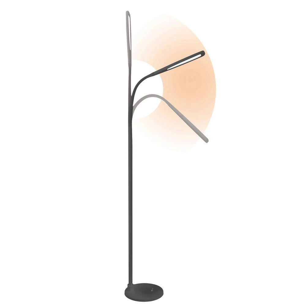 49 in. to 71 in. Black Natural Daylight LED Flex Floor Lamp by OttLite 4 49 in. to 71 in. Black Natural Daylight LED Flex Floor Lamp by OttLite - Image 4