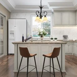 Bailey 3-Light Black Traditional Chandelier with Opaline Glass Shade by TRIBESIGNS WAY TO ORIGIN -Outlet OttLite Store black tribesigns way to origin chandeliers hd sf0123 cx 31 1000