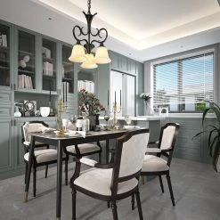 Bailey 3-Light Black Traditional Chandelier with Opaline Glass Shade by TRIBESIGNS WAY TO ORIGIN -Outlet OttLite Store black tribesigns way to origin chandeliers hd sf0123 cx 4f 1000