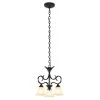Bailey 3-Light Black Traditional Chandelier with Opaline Glass Shade by TRIBESIGNS WAY TO ORIGIN