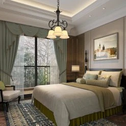 Bailey 3-Light Black Traditional Chandelier with Opaline Glass Shade by TRIBESIGNS WAY TO ORIGIN -Outlet OttLite Store black tribesigns way to origin chandeliers hd sf0123 cx c3 1000