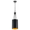 Bailey 1-Light Black Industrial Pendant Light with Geometric Iron Shade by TRIBESIGNS WAY TO ORIGIN