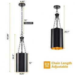 Bailey 1-Light Black Industrial Pendant Light with Geometric Iron Shade by TRIBESIGNS WAY TO ORIGIN -Outlet OttLite Store black tribesigns way to origin chandeliers hd sf0179 fa 1000