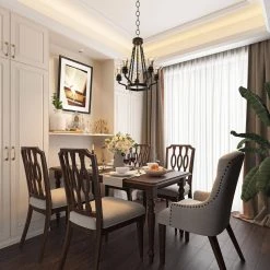 Bailey 5-Light Matte Black Chandelier with Clear Glass Shades by TRIBESIGNS WAY TO ORIGIN -Outlet OttLite Store black tribesigns way to origin chandeliers hd zsf0115 1f 1000