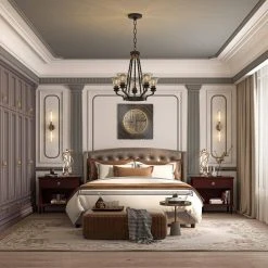 Bailey 5-Light Matte Black Chandelier with Clear Glass Shades by TRIBESIGNS WAY TO ORIGIN -Outlet OttLite Store black tribesigns way to origin chandeliers hd zsf0115 31 1000