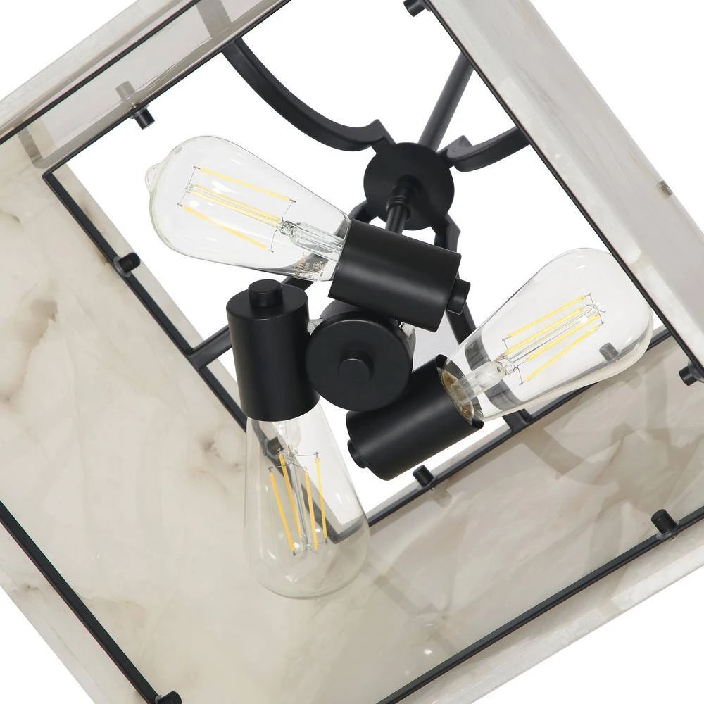 Bonnie 3-Light Alabaster Pendant Light Genuine Marble Hanging Light by TRIBESIGNS WAY TO ORIGIN 7 Bonnie 3-Light Alabaster Pendant Light Genuine Marble Hanging Light by TRIBESIGNS WAY TO ORIGIN - Image 7