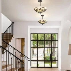 Bailey 14.1-in. 2-Light White Semi-Flush Mount Light by TRIBESIGNS WAY TO ORIGIN -Outlet OttLite Store black tribesigns way to origin flush mount lights hd sf0129 cx 77 1000