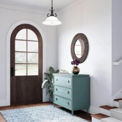 Crystal 1-Light Black Single Island Pendant Light with Bell Opal Glass Shade, Mini Ceiling Hanging Light Fixture by TRIBESIGNS WAY TO ORIGIN -Outlet OttLite Store black tribesigns way to origin pendant lights hd ggsf0122 76 1000