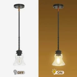 Crystal 1-Light Matte Black Pendant with Clear Glass Shade by TRIBESIGNS WAY TO ORIGIN -Outlet OttLite Store black tribesigns way to origin pendant lights hd zsf0117 1f 1000