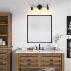 Bailey 5-Lights Black and Gold Linear Chandelier, Industrial Iron Kitchen Island Pendant Light with Exposed Design by TRIBESIGNS WAY TO ORIGIN -Outlet OttLite Store black tribesigns way to origin vanity lighting hd sf0076 1f 1000