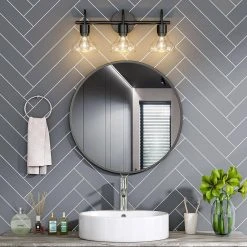 Bailey 5-Lights Black and Gold Linear Chandelier, Industrial Iron Kitchen Island Pendant Light with Exposed Design by TRIBESIGNS WAY TO ORIGIN -Outlet OttLite Store black tribesigns way to origin vanity lighting hd sf0076 fa 1000