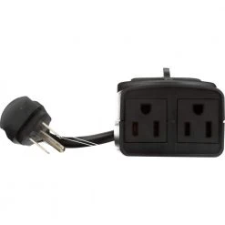 Outdoor Light Sensing Daily Timer, Dual Outlet, Black by Westek -Outlet OttLite Store black westek outdoor lighting accessories tm142dolb 4f 1000