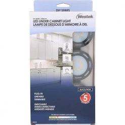 4.6 in. LED Black Puck Light (5-Pack) by Westek 10 4.6 in. LED Black Puck Light (5-Pack) by Westek -Outlet OttLite Store black westek puck lights kbld l5b n1 44 1000