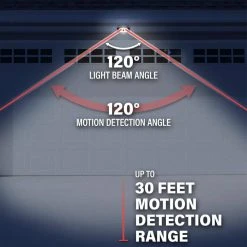 Integrated LED Black Motion-Sensing Compact Standard Light by Westek -Outlet OttLite Store black westek wall pack lights bl smsl fa 1000