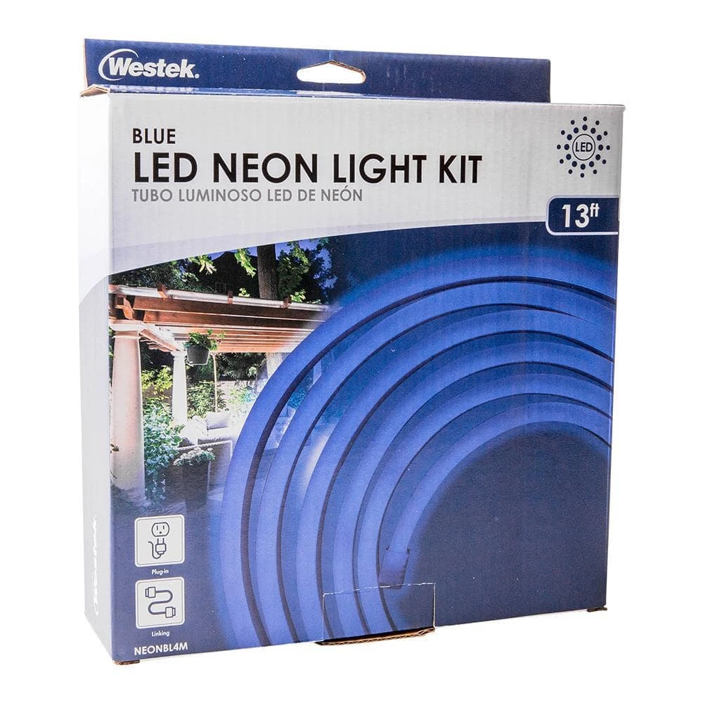Indoor/Outdoor 13.1 ft. Neon LED Blue Rope Light Kit by Westek 2 Indoor/Outdoor 13.1 ft. Neon LED Blue Rope Light Kit by Westek - Image 2