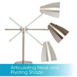 Harmonize 19 in. Brushed Nickel LED Desk Lamp by OttLite -Outlet OttLite Store brushed nickel ottlite desk lamps cs01sv9 shpr 1f 1000