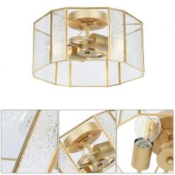 Bailey 12.99 in. 2-Light Morden Flush Mount with Gold Brushed Glass by TRIBESIGNS WAY TO ORIGIN -Outlet OttLite Store gold tribesigns way to origin flush mount lights hd sf0132 wzz 76 1000