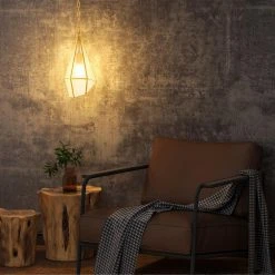 Crystal 1-Light Gold Geometric Pendant with Seeded Glass Shade by TRIBESIGNS WAY TO ORIGIN -Outlet OttLite Store gold tribesigns way to origin pendant lights hd zsf0133 31 1000