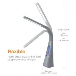 26.5 in. Grey Cool Breeze Fan Lamp by OttLite 9 26.5 in. Grey Cool Breeze Fan Lamp by OttLite -Outlet OttLite Store gray ottlite desk lamps f261g9 shpr 44 1000