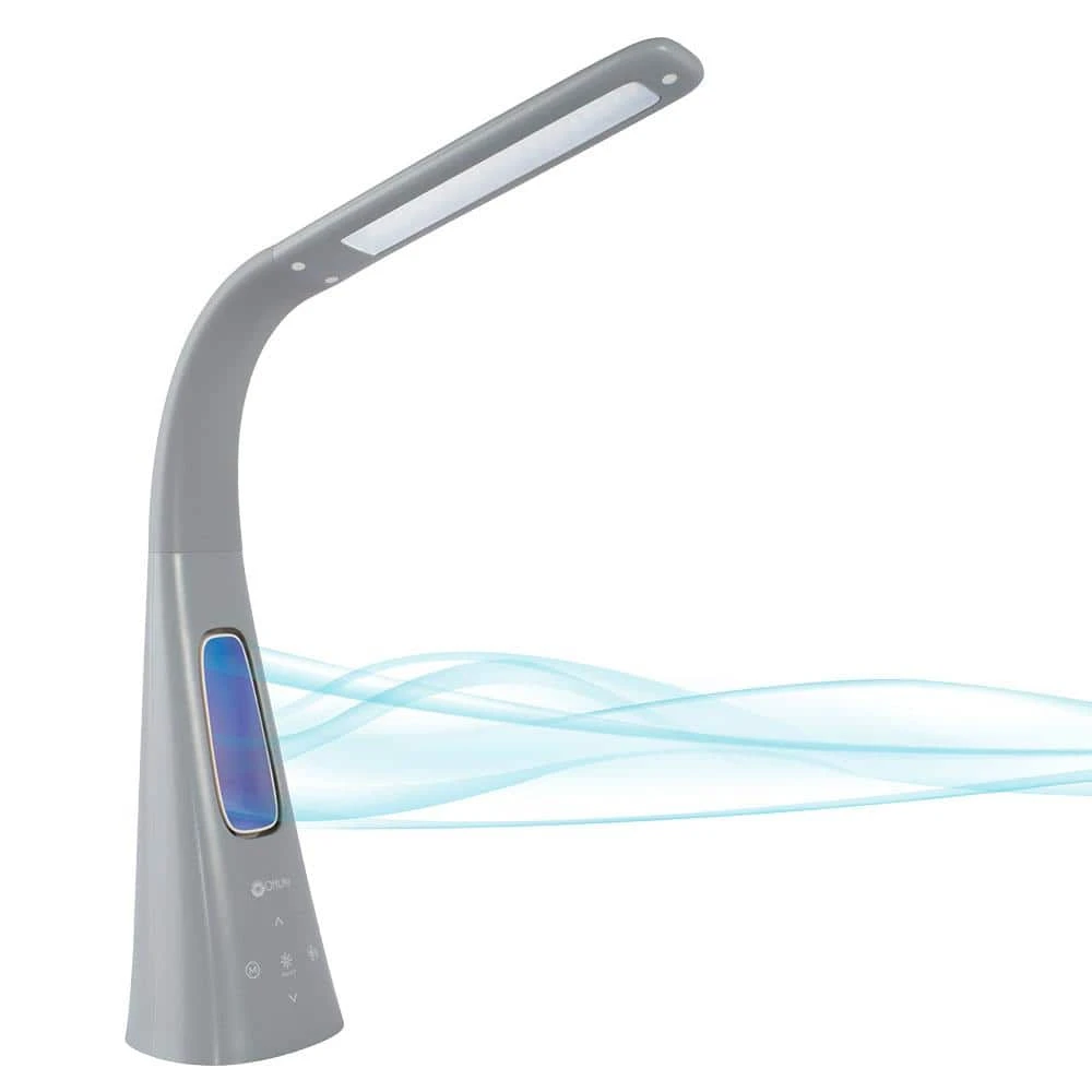 26.5 in. Grey Cool Breeze Fan Lamp by OttLite 1 26.5 in. Grey Cool Breeze Fan Lamp by OttLite