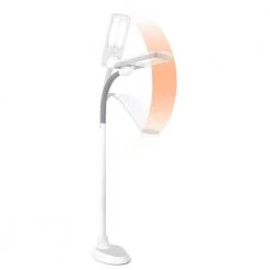 36-Watt Pivoting Shade 45.13 in. Neutral Gray Floor Lamp by OttLite -Outlet OttLite Store gray ottlite floor lamps 836002 4f 1000