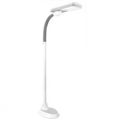 36-Watt Pivoting Shade 45.13 in. Neutral Gray Floor Lamp by OttLite