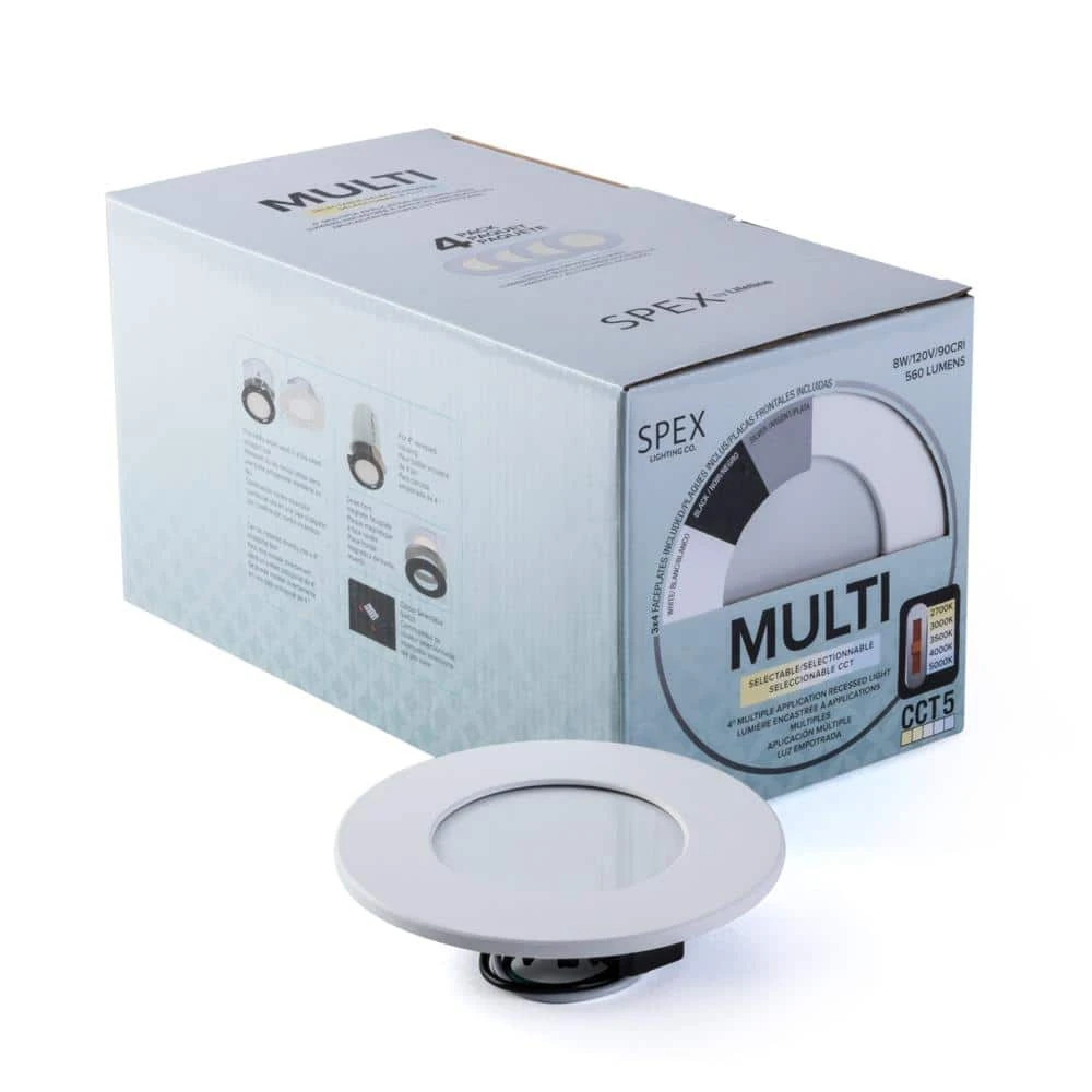 SPEX Lighting-4-in. SelectableCCT5 Remodel Integrated LED Multi Application Fixture (Wht, Blk, BN)Magnetic Trims(4-Pack) by Liteline 3 SPEX Lighting-4-in. SelectableCCT5 Remodel Integrated LED Multi Application Fixture (Wht, Blk, BN)Magnetic Trims(4-Pack) by Liteline - Image 3