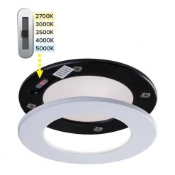 SPEX Lighting - 4-in. Selectable CCT5 New Construction or Remodel Canless Integrated LED White Trim Ultra Slim Fixture by Liteline -Outlet OttLite Store liteline recessed lighting kits sl slm4 cct5 90wh 44 1000